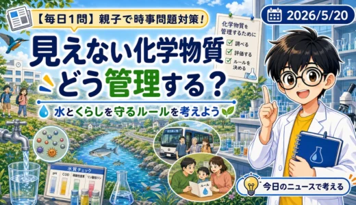 【親子で時事問題対策】見えない化学物質をどう管理する？化審法改正ニュースを小学生にもわかりやすく解説