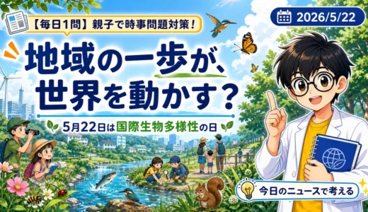 【親子で時事問題対策】5月22日は国際生物多様性の日｜地域の一歩が世界を動かす？