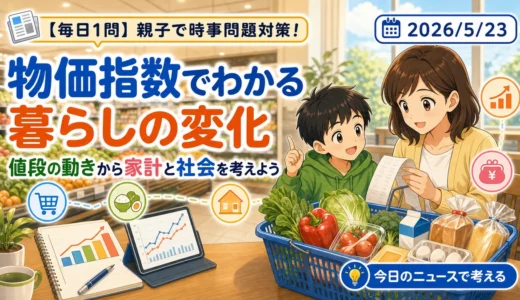 【親子で時事問題対策】物価指数でわかる暮らしの変化｜消費者物価指数を小学生にもわかりやすく解説